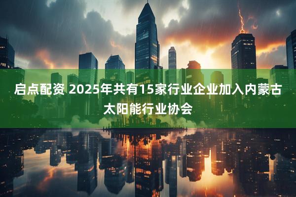 启点配资 2025年共有15家行业企业加入内蒙古太阳能行业协会