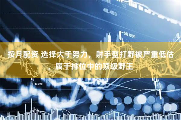 按月配资 选择大于努力,射手型打野被严重低估,属于排位中的顶级野王